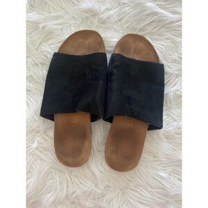 ASOS Black and Brown Slide Sandals